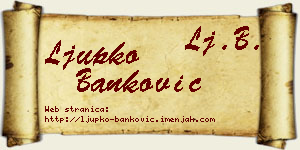 Ljupko Banković vizit kartica